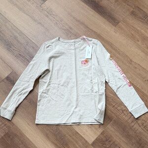 Vineyard Vines Kids Beige Long Sleeve Tee
